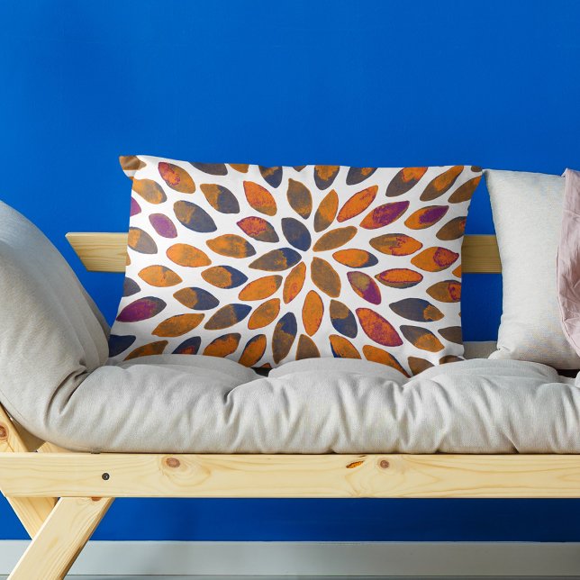 Pinselstriche in Aquarellfarben - Rosteffekt Zierkissen (Von Creator hochgeladen)