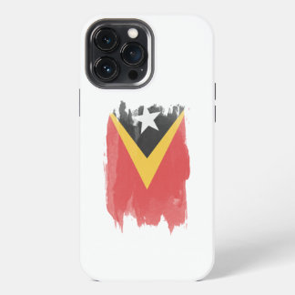 Pinselstriche in Osttimor, nationale Flagge iPhone 13 Pro Max Hülle