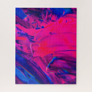 Pinselstriche, lila und rosa, kreativ gestrichen puzzle