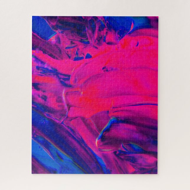 Pinselstriche, lila und rosa, kreativ gestrichen puzzle (Vertikal)