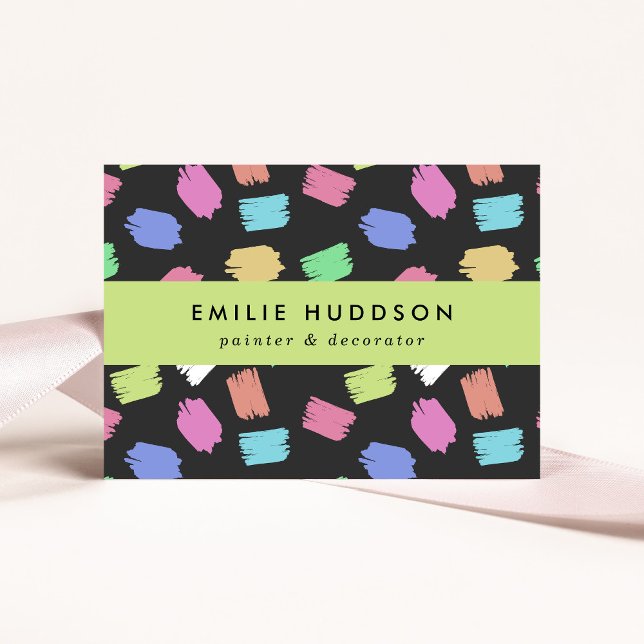 Pinselstriche, Maler, Malerei, Dekorator Visitenkarte (Von Creator hochgeladen)