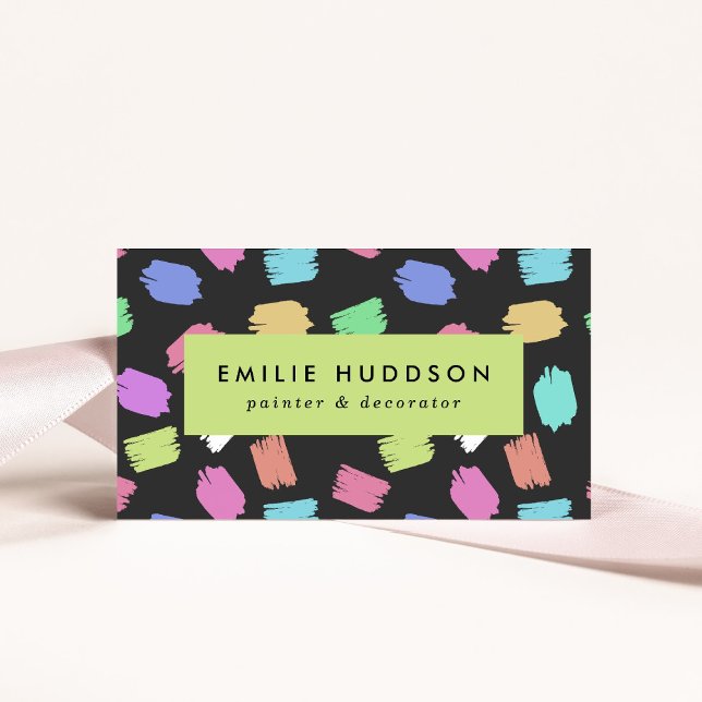 Pinselstriche, Maler, Malerei, Dekorator Visitenkarte (Von Creator hochgeladen)