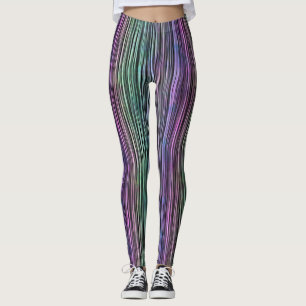 Pinselstriche mit dunklem Regenbogen: Leggings