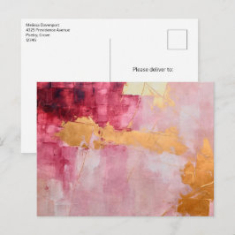 Pinselstriche mit künstlerischen Pinselstrichen Go Postkarte