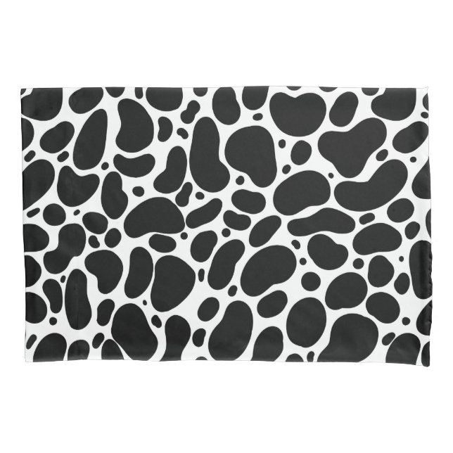 Pinselstriche mit schwarzer und weißer Linie Kissenbezug (Vorderseite)