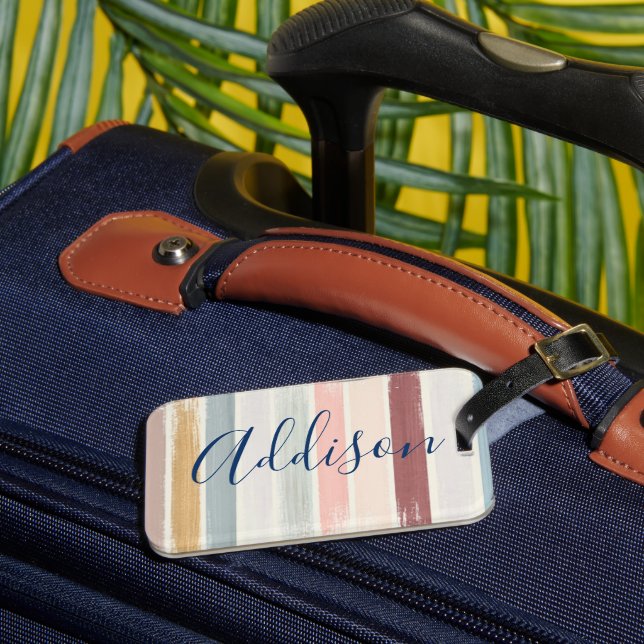 Pinselstriche personalisiert gepäckanhänger (Vorderseite Insitu 3)
