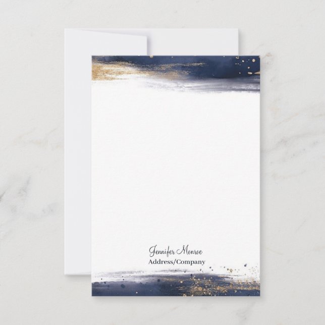 Pinselstriche personalisiert mitteilungskarte (Vorderseite)