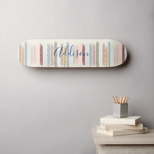Pinselstriche personalisiert skateboard (Wandkunst (Horz))