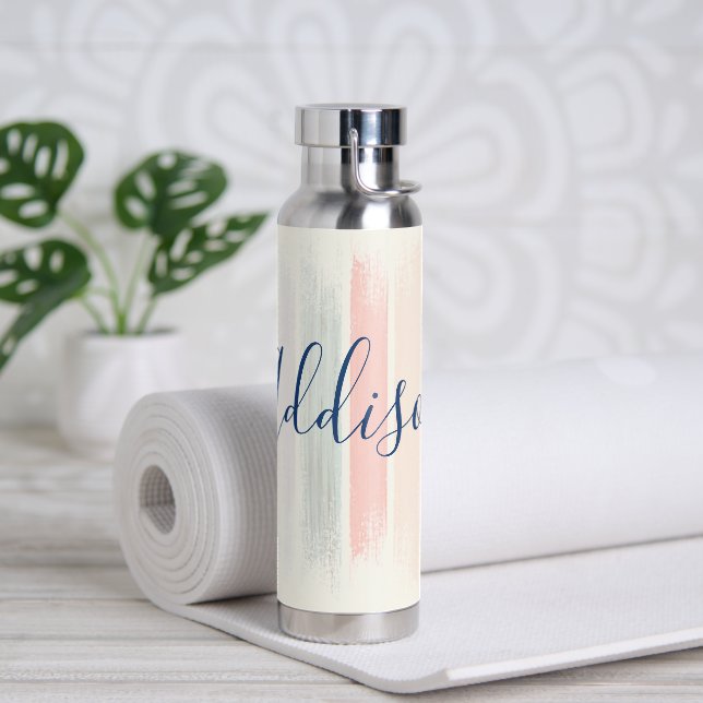 Pinselstriche personalisiert trinkflasche (Yoga)