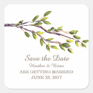 Pinselstriche Save the Date Sticker