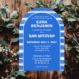Pinselstriche Streifen Custom Bar Bat Mitzvah Arch Einladung