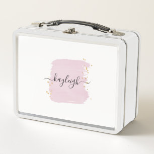 Pinselstriche Stroke Gold Dots Metallbox Metall Brotdose