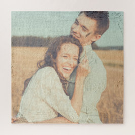 Pinselstriche überlagern Benutzerdefiniertes Foto Puzzle