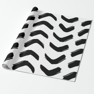 Pinselstriche Vintag nahtlos. Schwarz und Geschenkpapier