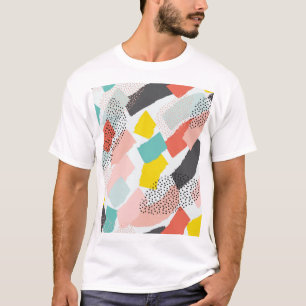 Pinselstriche: Vintages Muster. T-Shirt