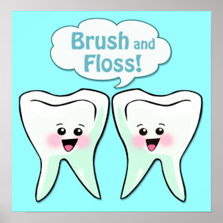 Pinselstrichkunst und Fallout-Zahnarztkunst Poster