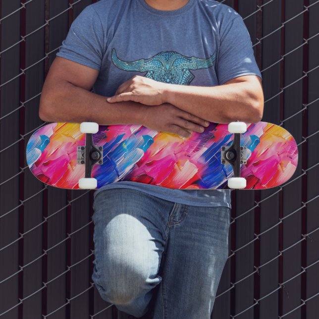 Pinselstrichmuster 2 skateboard (Außenbereich 3)