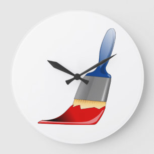 Pinseluhren Große Wanduhr