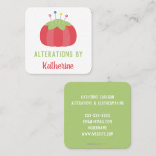 Pinselveränderungen von Dressmakern handgemacht Quadratische Visitenkarte