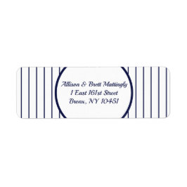Pinstriche New York Return Address Label