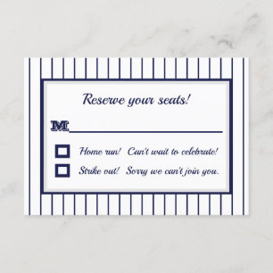 Pinstriche New York RSVP Card Einladung