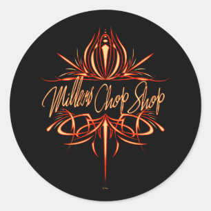 Pinstrichlogo I Runder Aufkleber