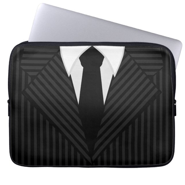 Pinstripe Anzug und Krawatte Cool 13-Zoll-Laptop-Ä Laptopschutzhülle (Vorderseite)