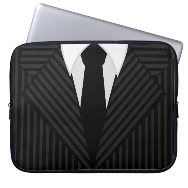 Pinstripe Anzug und Krawatte Cool 15-Zoll-Notebook Laptopschutzhülle (Vorderseite)