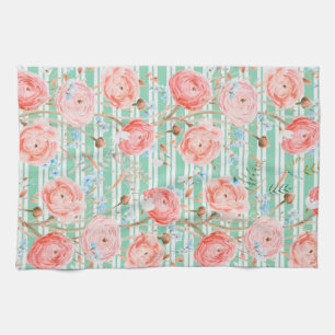 Pinstripe Floral Pattern Küchentücher