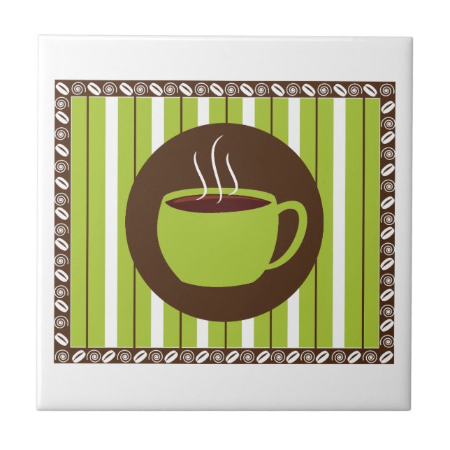 Pinstripe Kaffee Fliese (Vorderseite)
