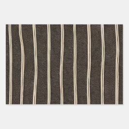 Pinstripe Pattern: dünn, dicht beieinander Geschenkpapier Set