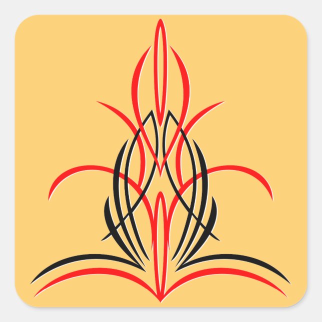 Pinstripe Quadratischer Aufkleber (Vorderseite)