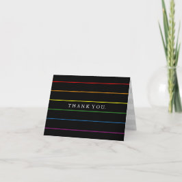 Pinstripe Rainbow LGBT Custom Vielen Dank Dankeskarte