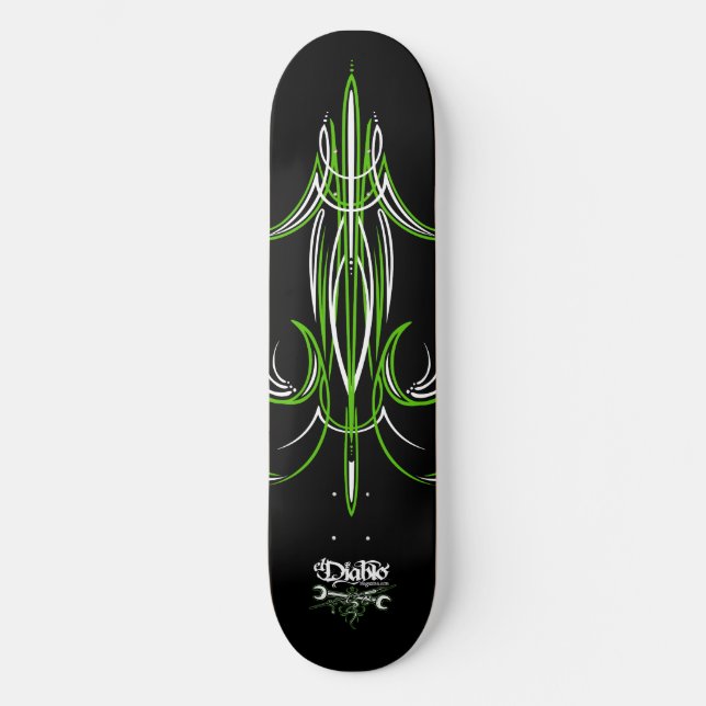 Pinstriped | der Teufel Mag | Skateboard Deck (Vorderseite)