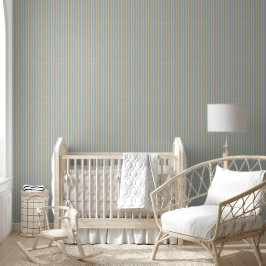 Pinstripes Grau Blau Farm Land Kollektion Tapete