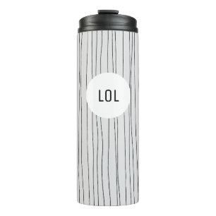 Pinstripes Lines handgefertigt minimalistisch Thermosbecher