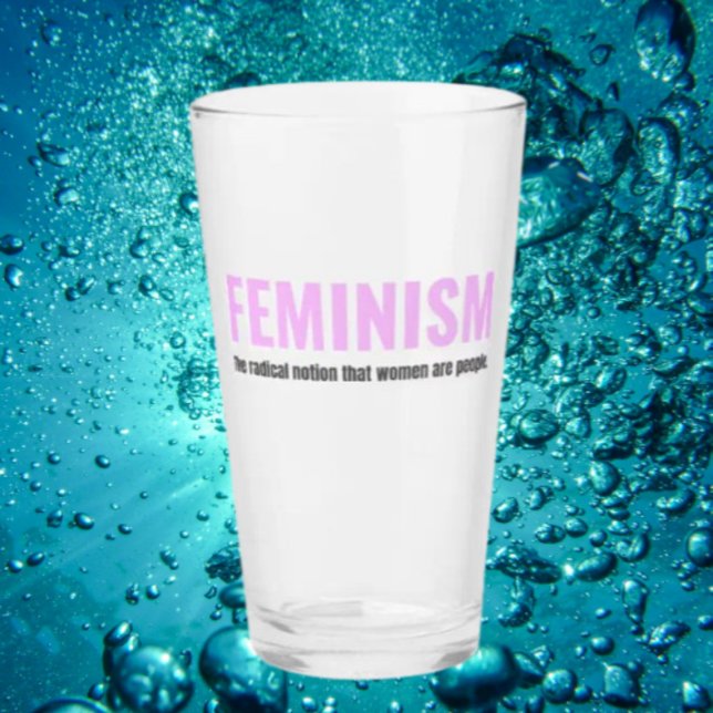 Pint-Glas für Feminismus - Pour one for Progress Glas (Von Creator hochgeladen)