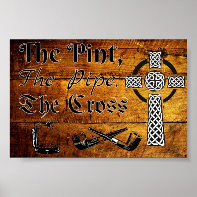 Pint, Pipe, Kreuz Poster (Vorne)