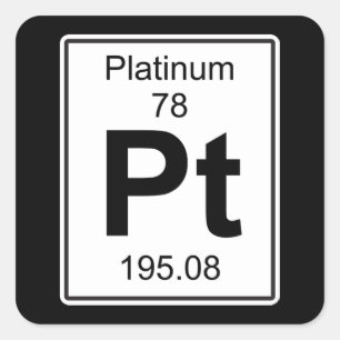 Pint - Platin Quadratischer Aufkleber