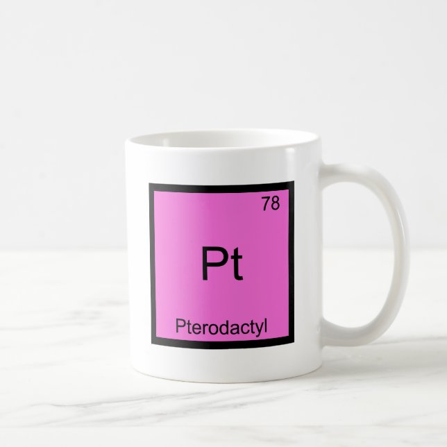 Pint - Pterodactyl-lustiges Chemie-Element-Symbol Tasse (Rechts)