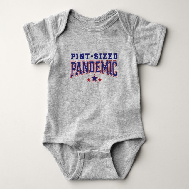 Pint-Sized Pandemic Unisex Hipster Baby One-Piece Strampler (Vorderseite)