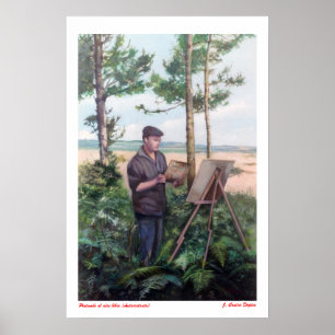 Pintando al aire libre (Autorretrato) Poster