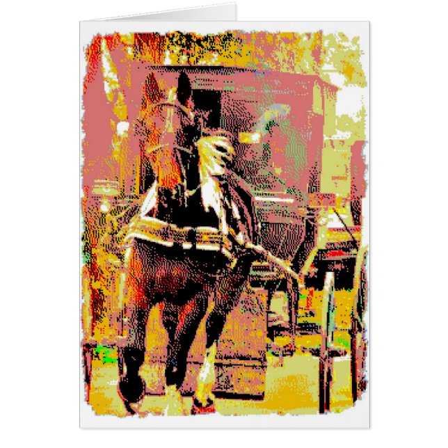 Pinto Amish Horse 8-Bit Art (Vorne)