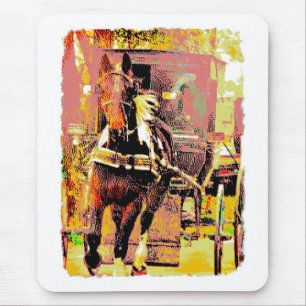 Pinto Amish Horse 8-Bit Art Mousepad