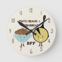 Pinto-Bohnen-u. Cornbread-beste Freund-Uhr
