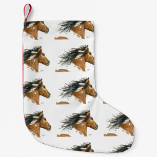 Pinto Paint Horse von BiHrLe Christmas Strumpf Kleiner Weihnachtsstrumpf