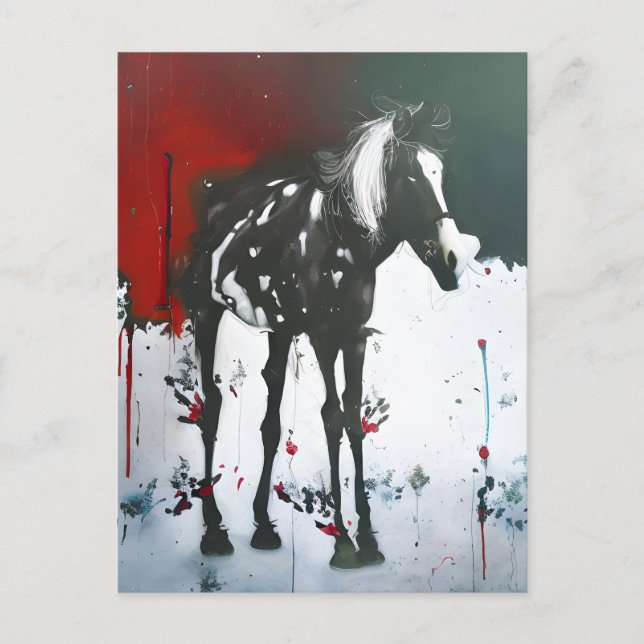 Pinto Pferd Postkarte (Vorderseite)