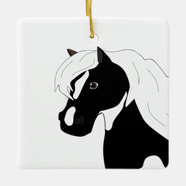 Pinto Pony Ornament (Vorderseite)