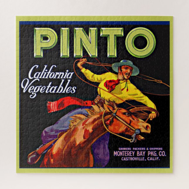 Pinto vegetable crate label  puzzle (Vertikal)