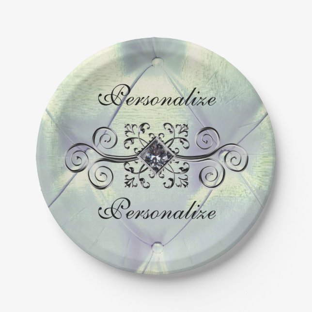 Pintuck und Diamant Pappteller (Vorderseite)